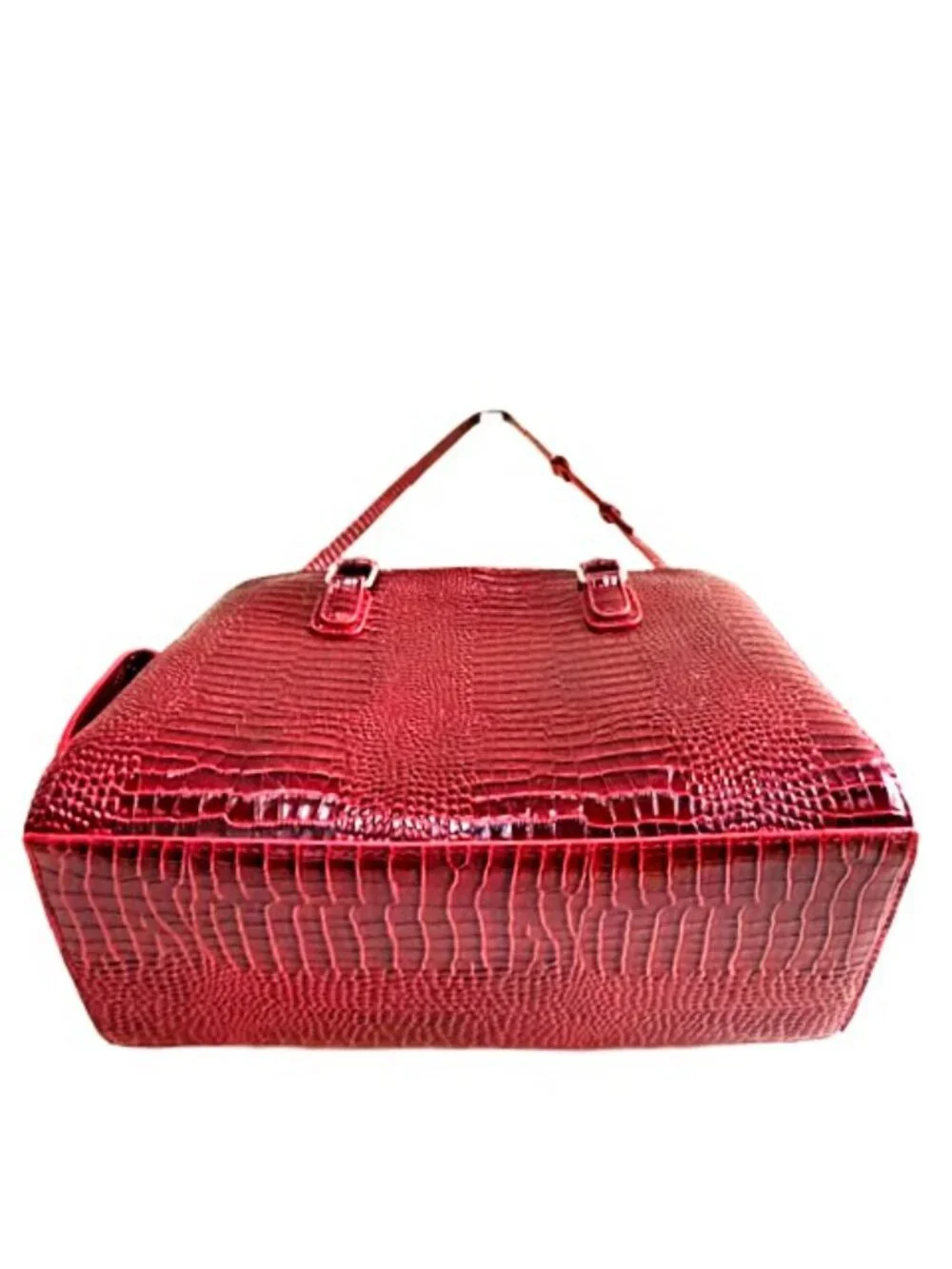 Primeware Burgundy Faux Croc Insulated Wine Dispenser Tote sans bladder
